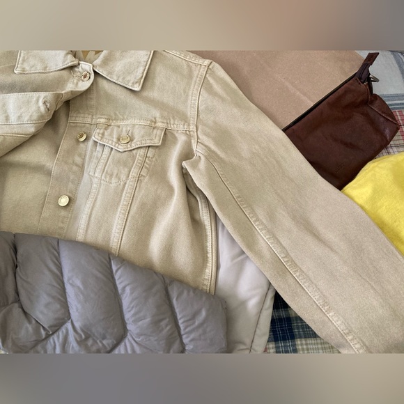 Michael Kors khaki denim jacket size M NWT - Picture 13 of 13